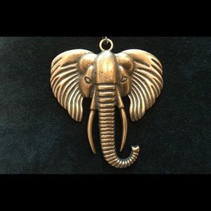 Gold Elephant Pendant Necklace